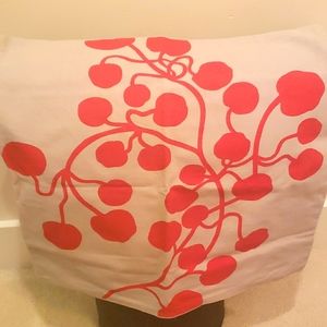 Vintage 1999 IKEA Red and Tan Pillow cover 20"×20"